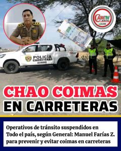 #NACIONAL 
CHAO COIMAS EN CARRETERAS HASTA NUEVO AVISO..!! OPERATIVOS DE TRÁNSIT…