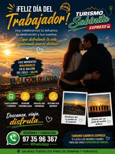 ¡CELEBRAMOS EL DIA DEL TRAB𝖠𝖩𝖮 

Del 1 al 3 de mayo aprovecha el feriado largo

…